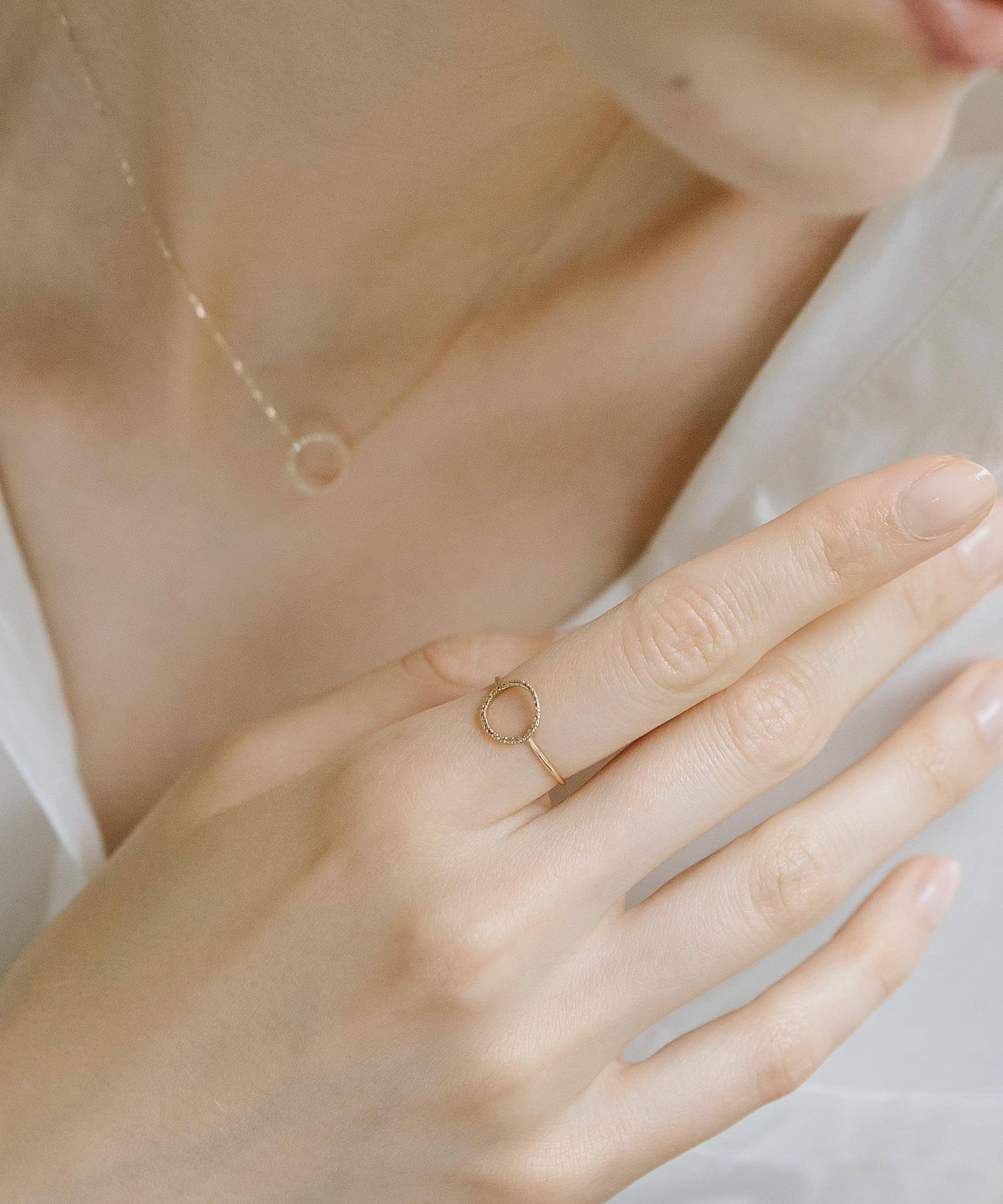 爆買 リング レディース リング ゴールド 10k 【fossole-ring フォッソーレ】 k10 リング 10金 ダイヤモンド リング 50代 スリム 40代 30代 誕生日 プレの画像