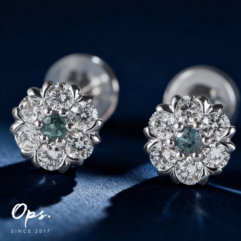 Ops.（オプス） 爆買 ダイヤモンド ピアス プラチナ 計0.34ct Noelca