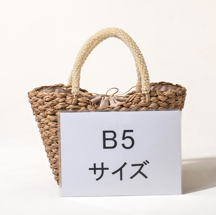 HAYNI バッグ レディース かごバッグ パールハンドル【 Novale