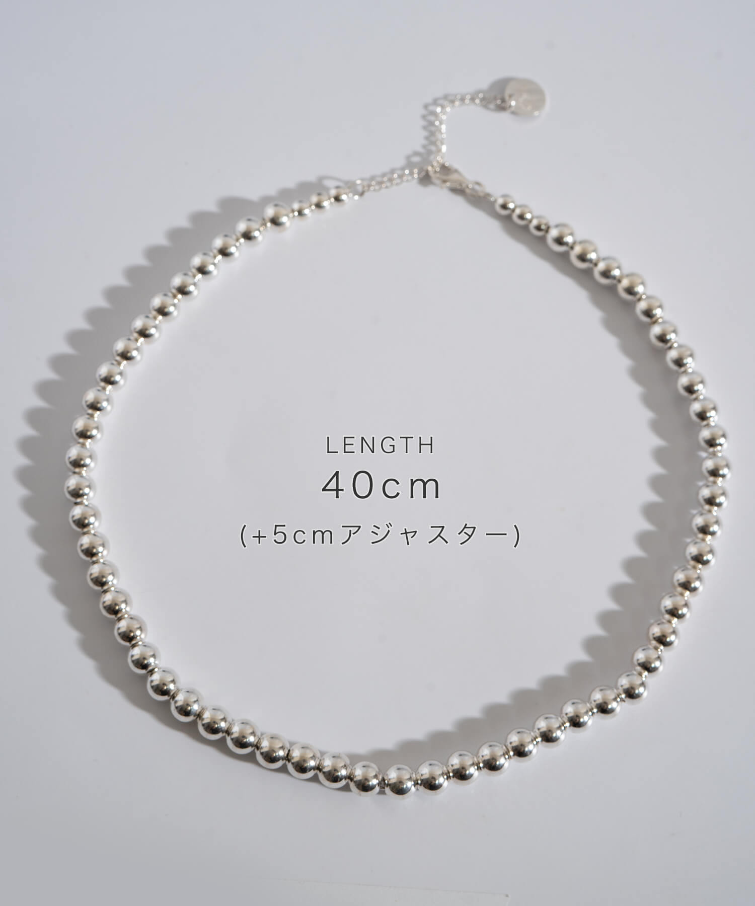 【美品】Ops.ナバホパール メタルボールネックレス　7mm シルバー925 Ops.（オプス） ネックレス レディース ボールチェーン ネックレス 7mm