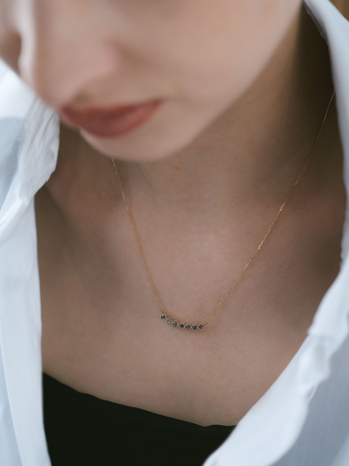 Palve septet アイオライト アクセサリー 虹色銀河の雫 アイオライト・サンストーン アベンチュリン・アイオライト 美麗 ペアシェイプ カボション 7ct 22 5mm - 夕星庵 -Venus Crystals