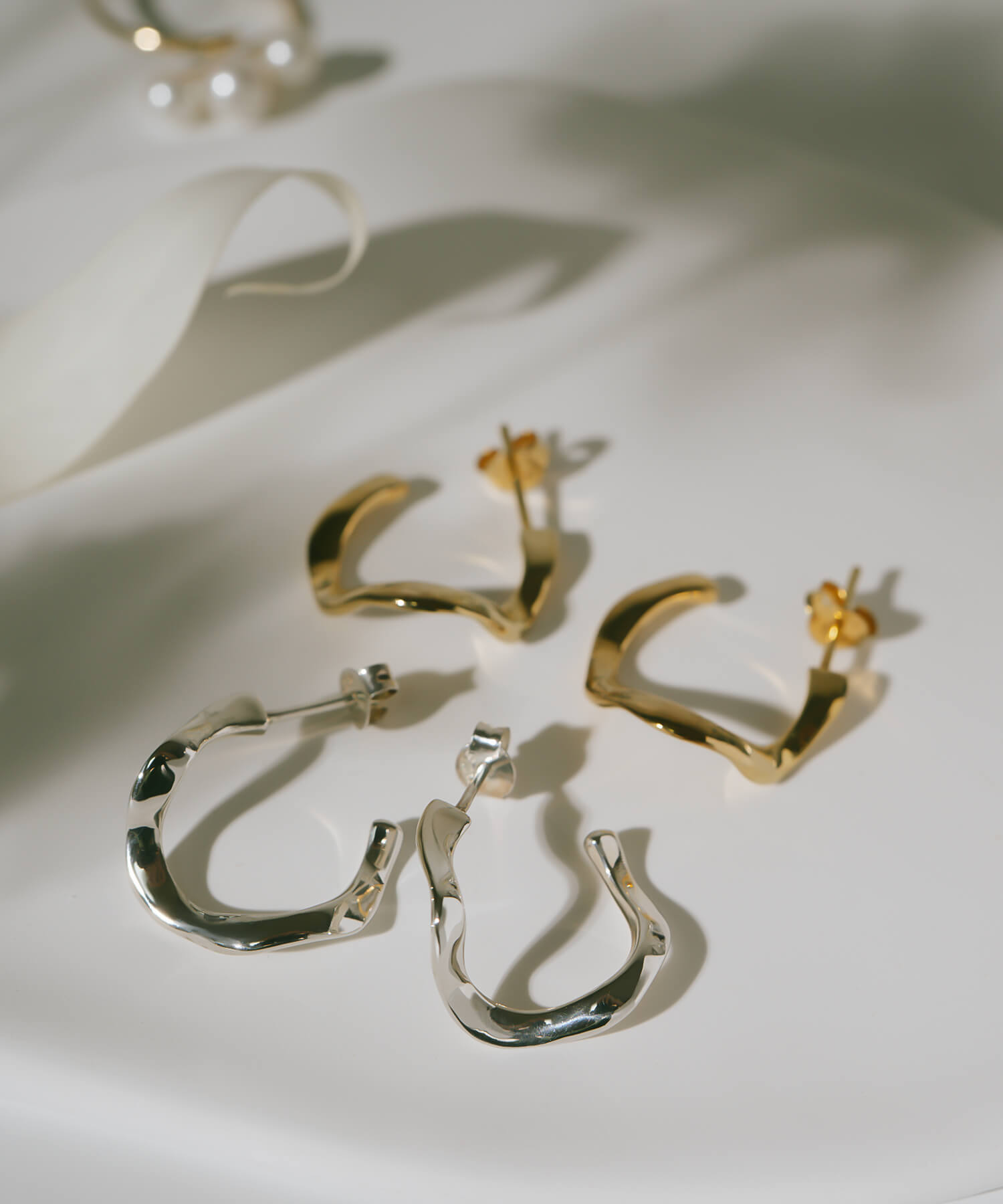 Ops. ピアス シルバー925 ゴールド キャッチ 18k 18金 仕上げ