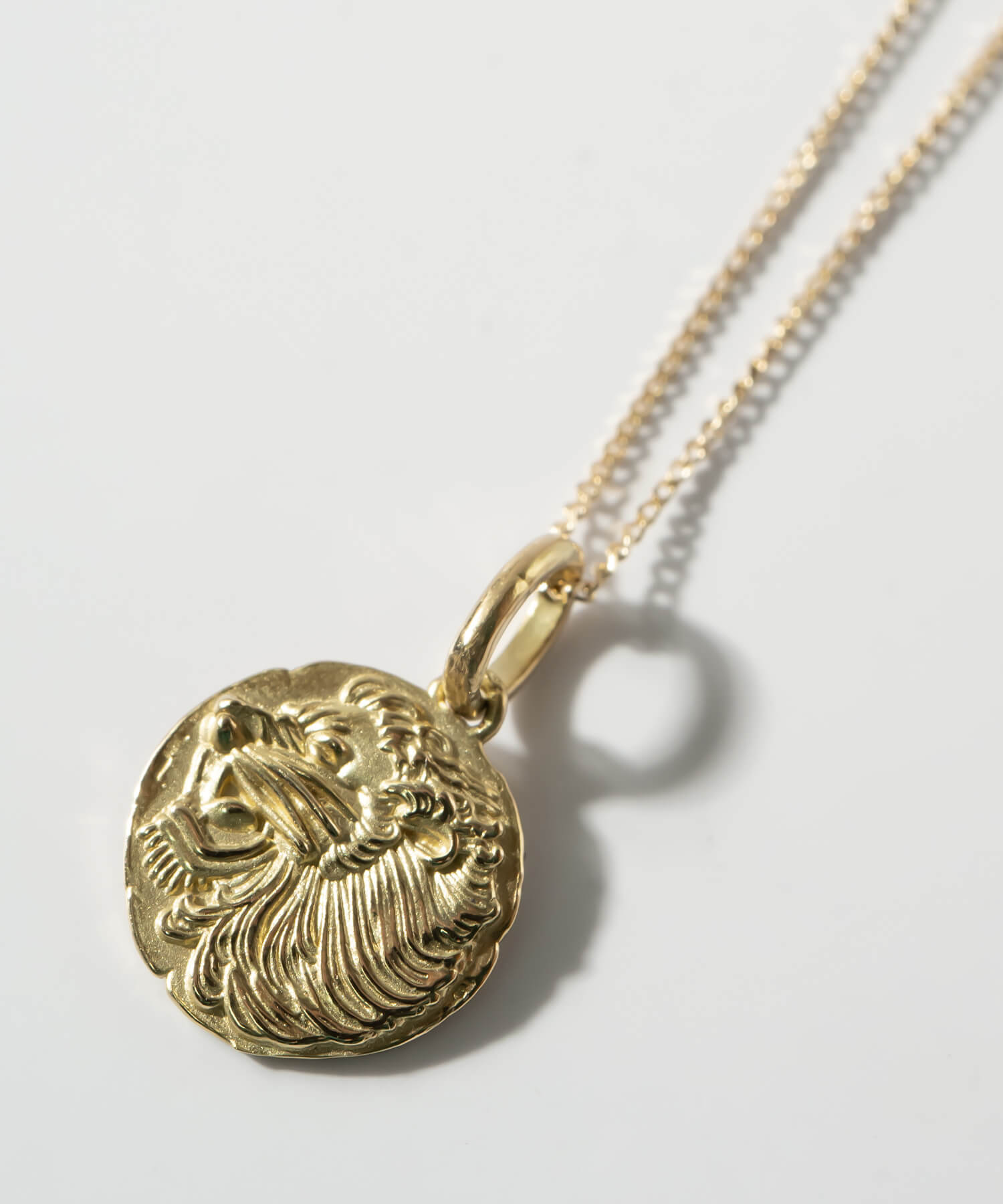 コイン ネックレス K10 10K レディース ライオン アニマル モチーフ 【rafolio-leone ラフォリオ・レオネ】 コインネックレス金貨  メダル 10金 リバーシブル