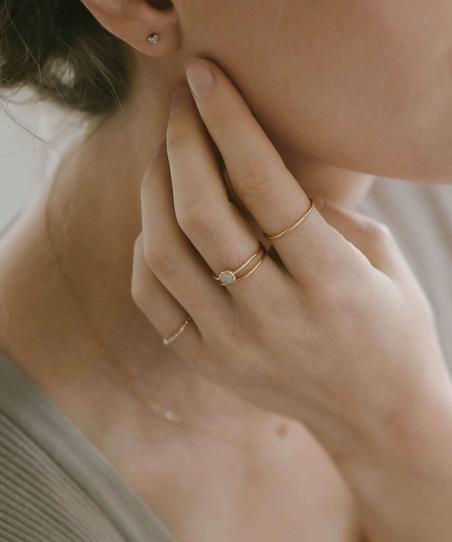 SOLO(ソロ) シルバーリング Ops.（オプス） リング レディース 1mm 極細リング ゴールド silver925