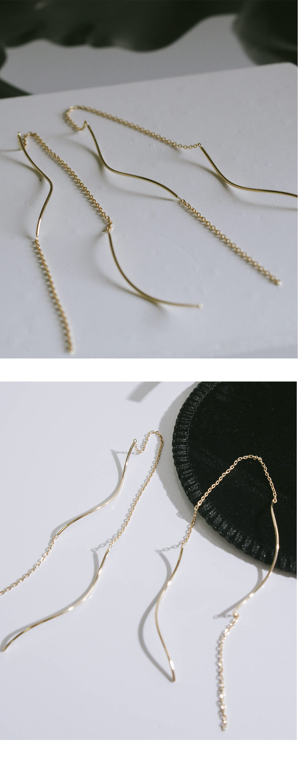Ops. ピアス レディース ドラマ衣装協力品 18k 揺れる チェーン