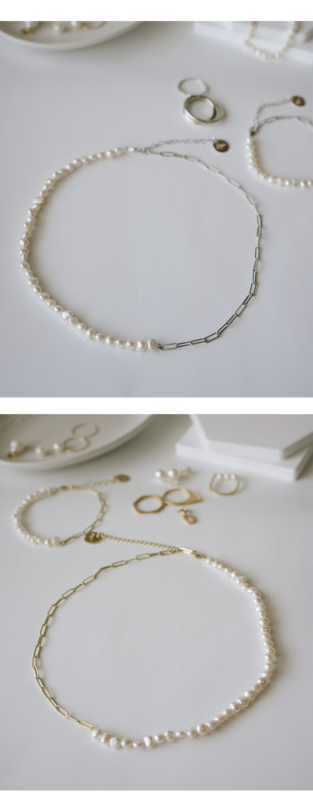 シルバー925 バロックパール ネックレス 小ぶり