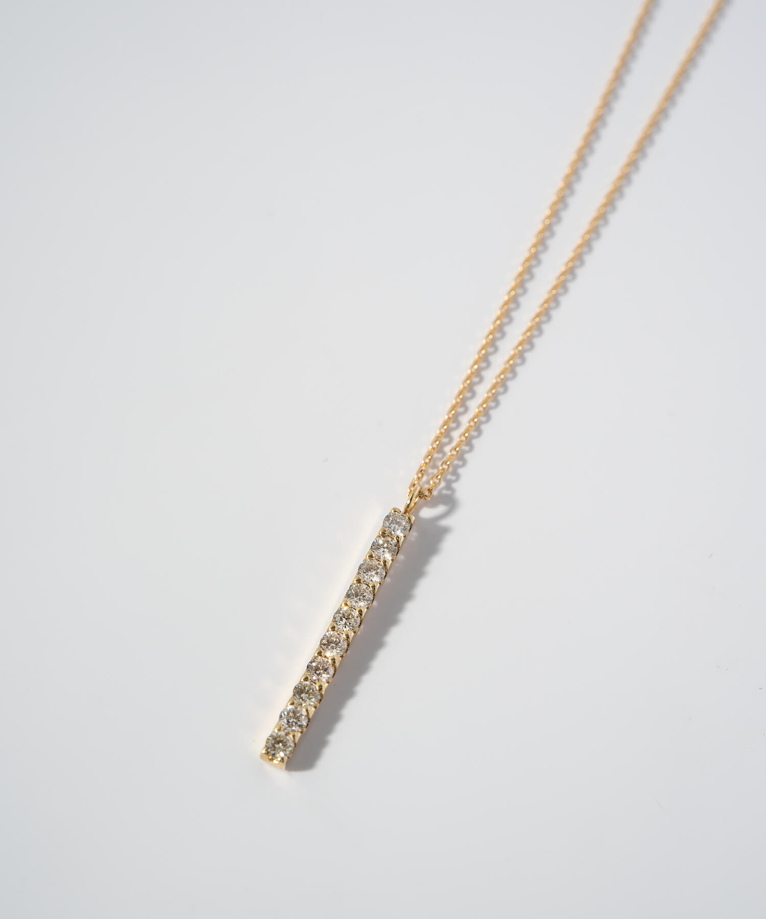 爆買 ダイヤモンド ネックレス 0.3ct 18k レディース 【tuplet-lucere トゥプレ・ルチェレ】 10粒 k18 ネックレス バータイプ 縦ライン 18金 ギフト 女性の画像