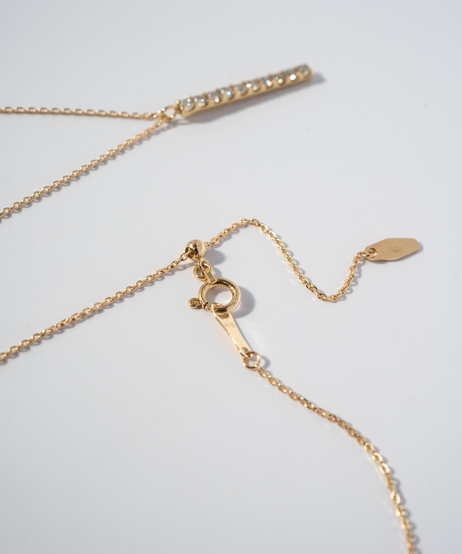 爆買 ダイヤモンド ネックレス 0.3ct 18k レディース 【tuplet-lucere トゥプレ・ルチェレ】 10粒 k18 ネックレス バータイプ 縦ライン 18金 ギフト 女性の画像
