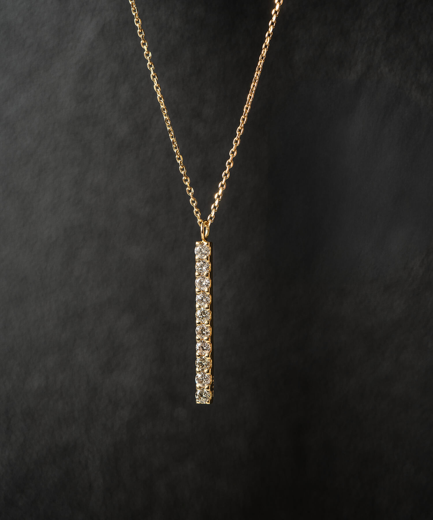 爆買 ダイヤモンド ネックレス 0.3ct 18k レディース 【tuplet-lucere トゥプレ・ルチェレ】 10粒 k18 ネックレス バータイプ 縦ライン 18金 ギフト 女性の画像