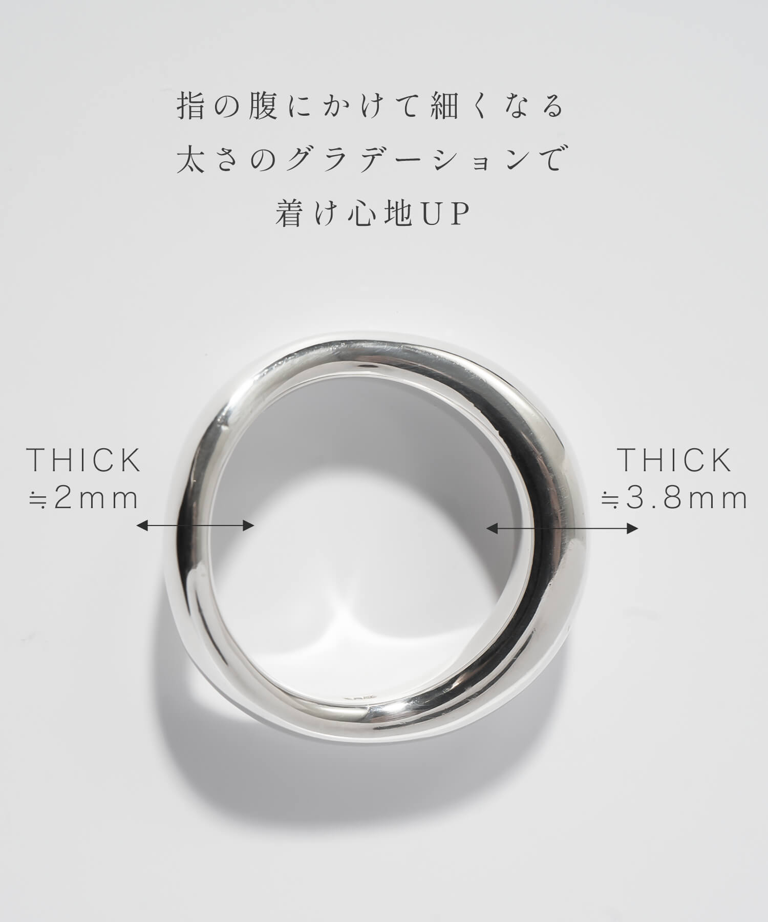 爆買 シルバーリング レディース 太め シルバー925 リング ごつめ silver925 重ね付け 30代 40代 50代 ULUA ウルア デザインリング ゴールド 金属アレルの画像
