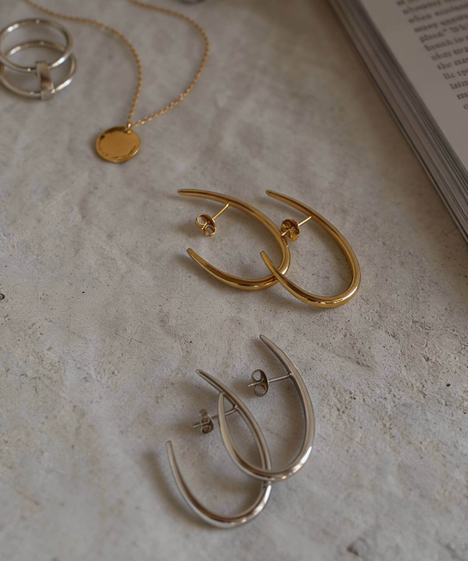 Ops.（オプス） ピアス レディース フープピアス ドロップ フック 18k