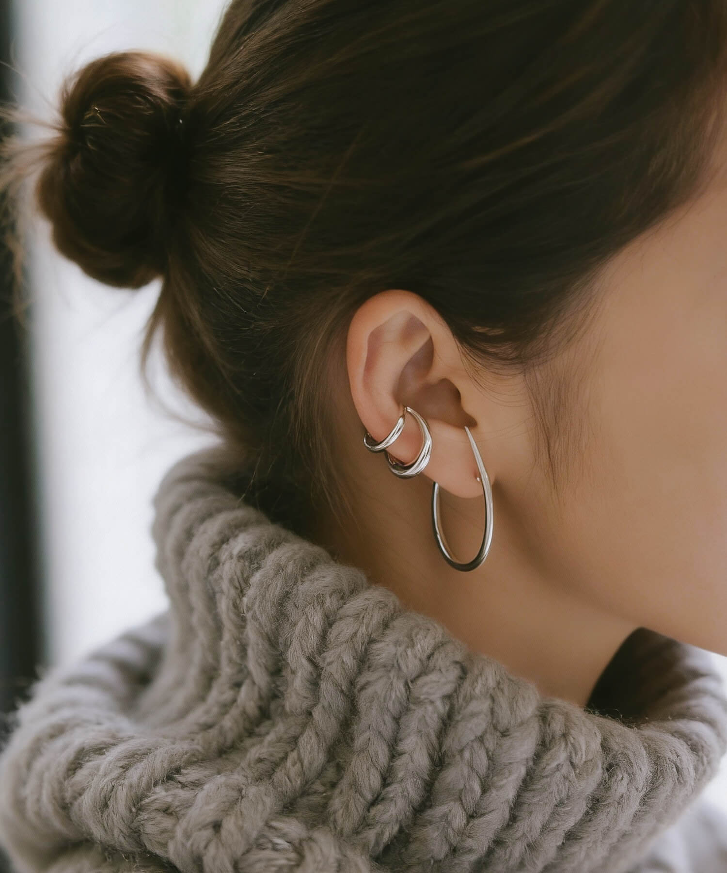Ops.（オプス） ピアス レディース フープピアス ドロップ フック 18k