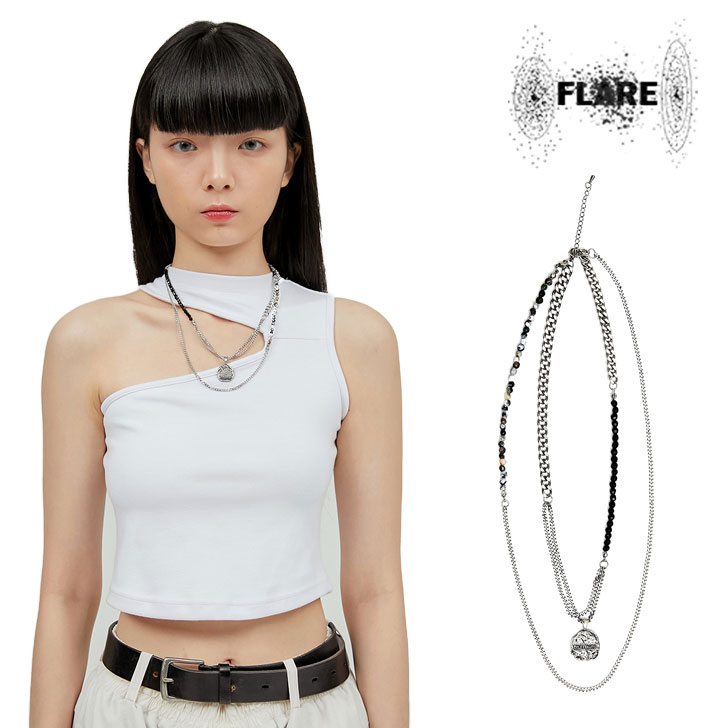 Yahoo! Yahoo!ショッピング(ヤフー ショッピング)国内配送/正規販売店 ネックレス FLAREUP Handmade Layered OS Necklace ハンドメイド レイヤード ネックレス SILVER シルバー FL-721 2WAY ACC