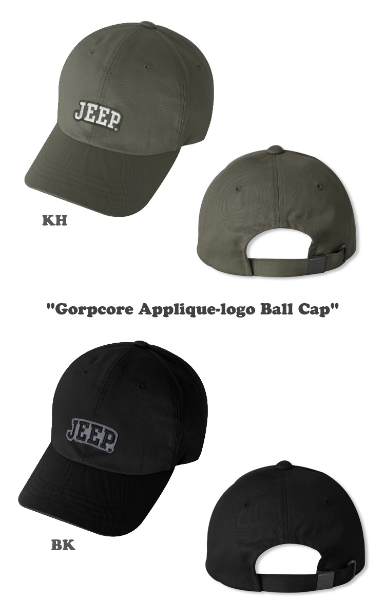 ジープ キャップ JEEP Gorpcore Applique-logo Ball Cap ゴープコア アップリケ ロゴ ボール キャップ 全4色 JO5GCU194WH/KH/BK/BE ACC｜option｜03