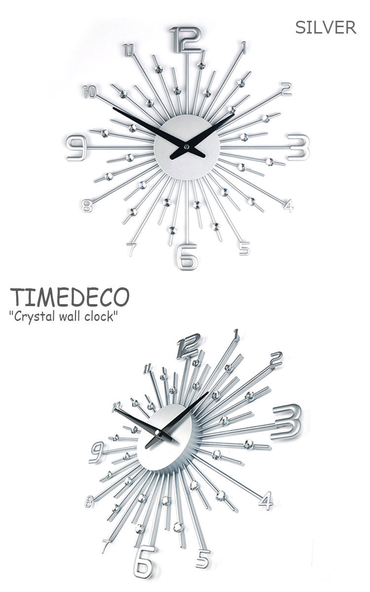 【即納/正規販売店】タイムデコ 掛け時計 TIMEDECO CRYSTAL WALL CLOCK クリスタル ウォールクロック ゴールド シルバー ブラック おしゃれ 1972488 ACC｜option｜03