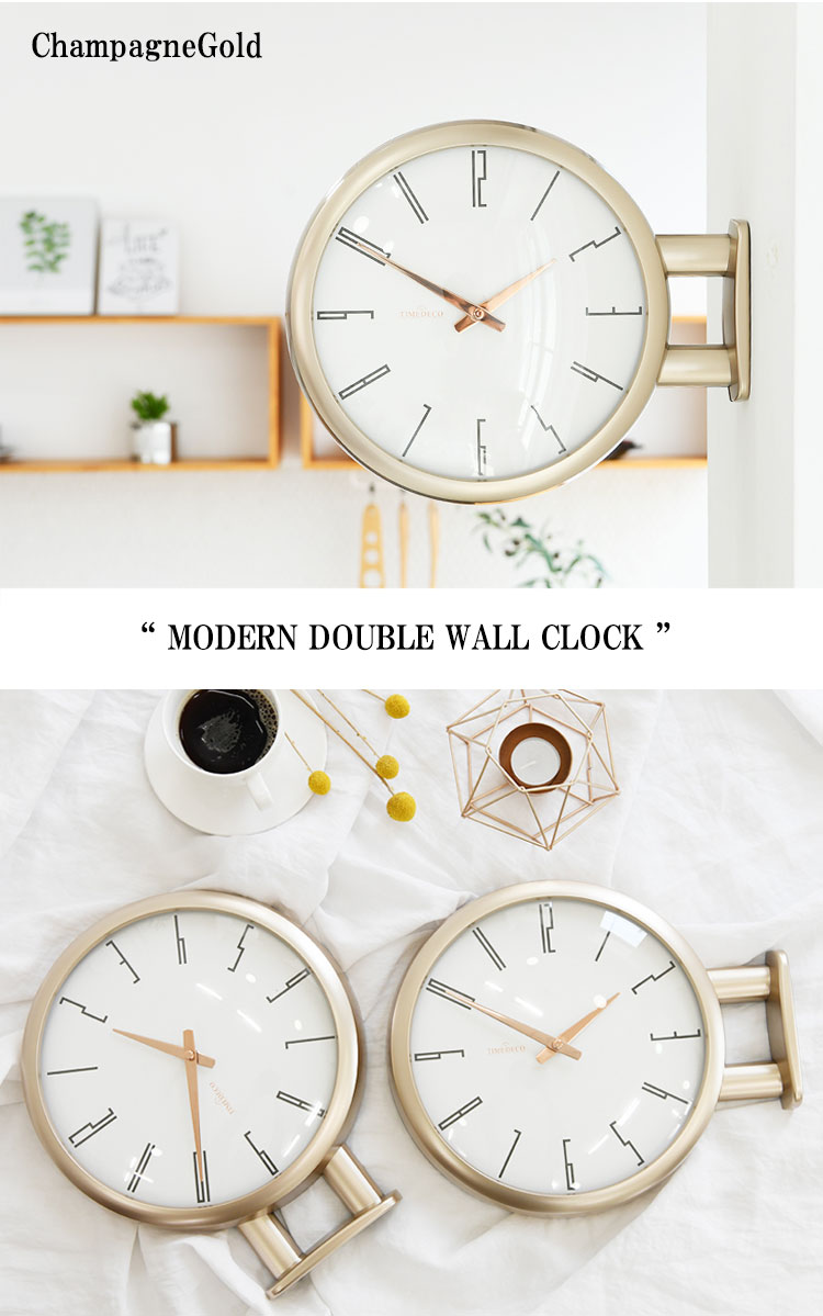 タイムデコ 掛け時計 TIMEDECO 正規販売店 MODERN DOUBLE WALL CLOCK 両面 掛け時計