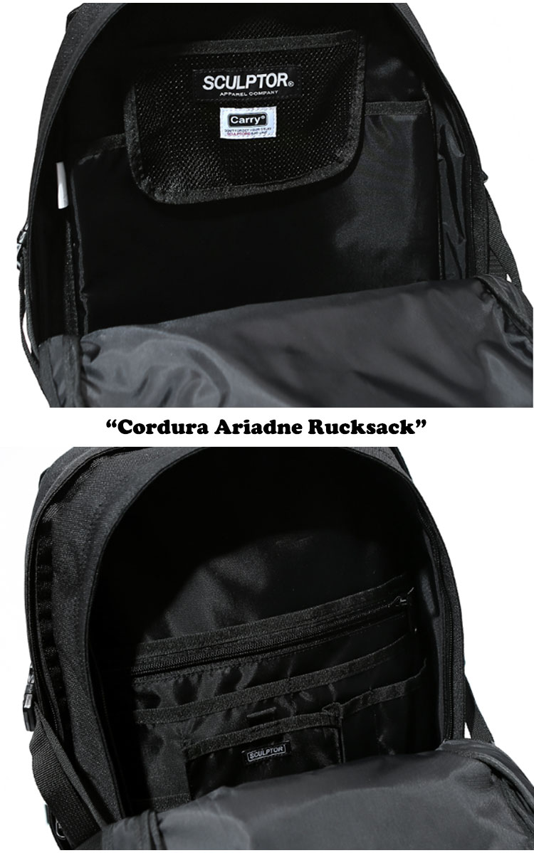 スカルプター バックパック SCULPTOR メンズ レディース Cordura Ariadne Rucksack コーデュラ アリアドネ  リュックサック BLACK CR21A501BK バッグ