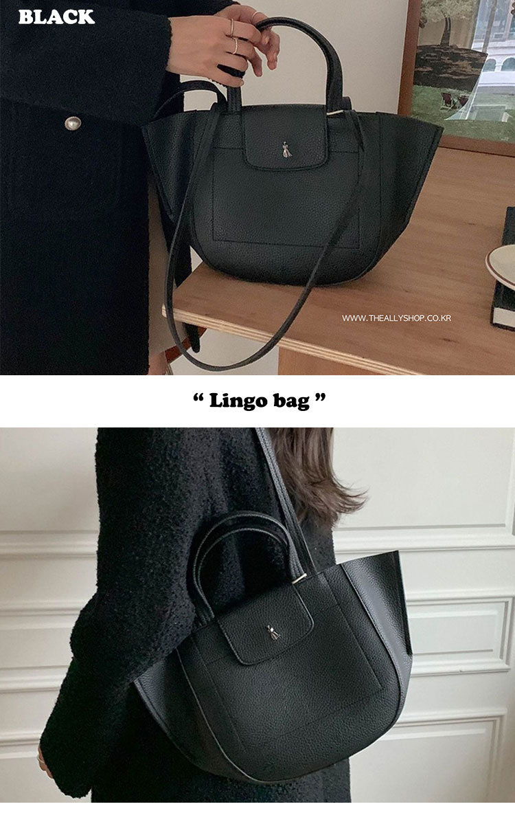 アリー ショルダーバッグ THE ALLY 正規販売店 Lingo bag リンゴバッグ BLACK BEIGE IVORY CAMEL オフィスバッグ 女性用バッグ バッグ｜option｜02