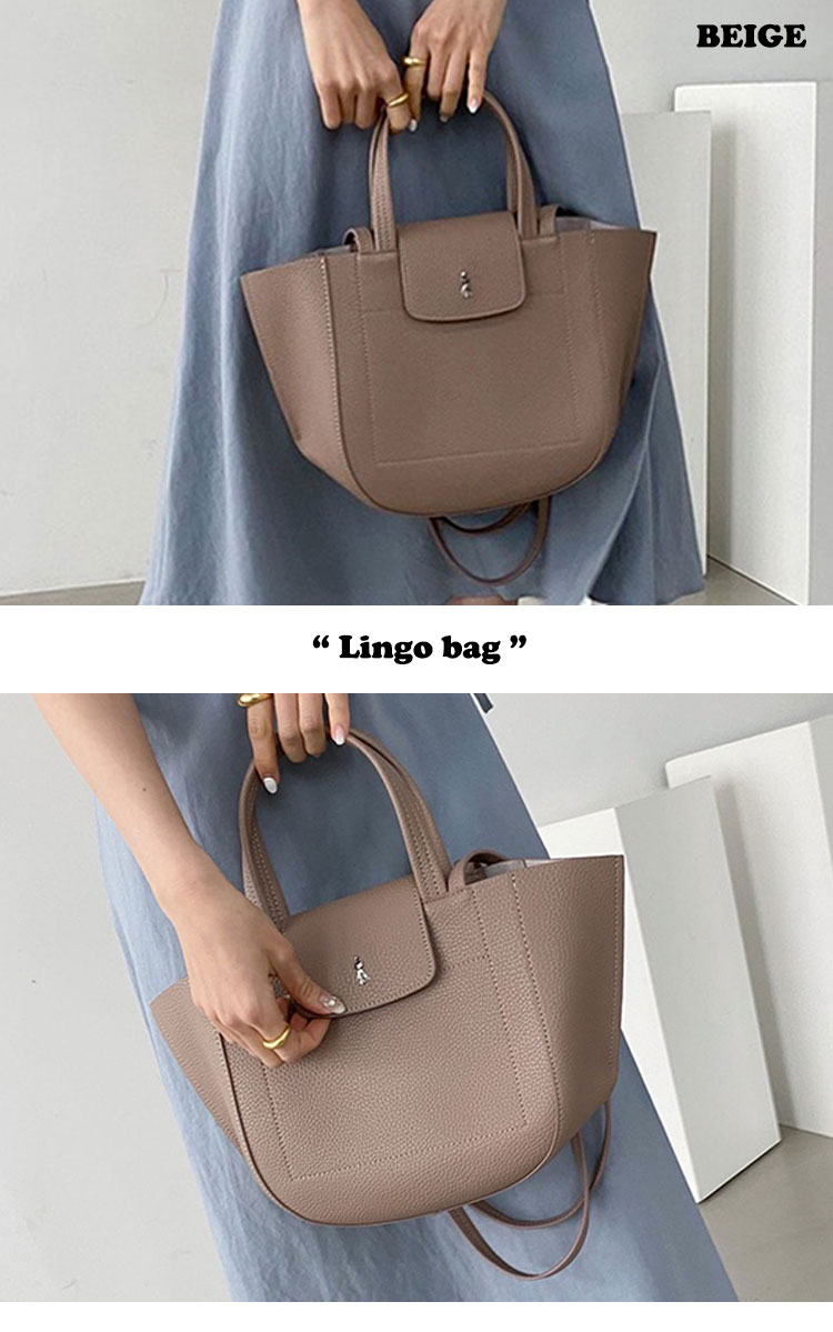 アリー ショルダーバッグ THE ALLY 正規販売店 Lingo bag リンゴバッグ BLACK BEIGE IVORY CAMEL オフィスバッグ 女性用バッグ バッグ｜option｜04