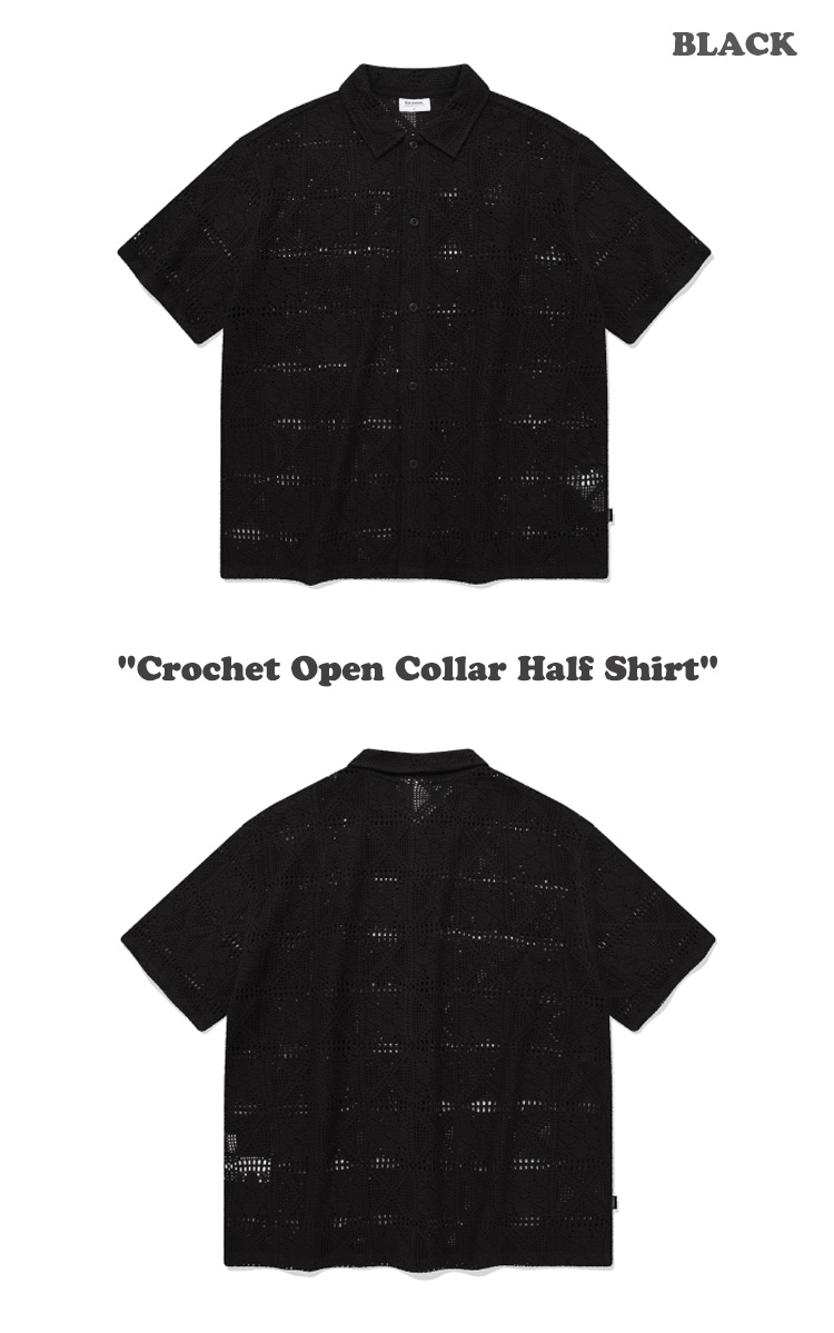カバーナット 半袖シャツ COVERNAT Crochet Open Collar Half Shirt クロッシェ オープン カラー ハーフ シャツ 全2色 CO2302KT08BE/BK ウェア｜option｜03