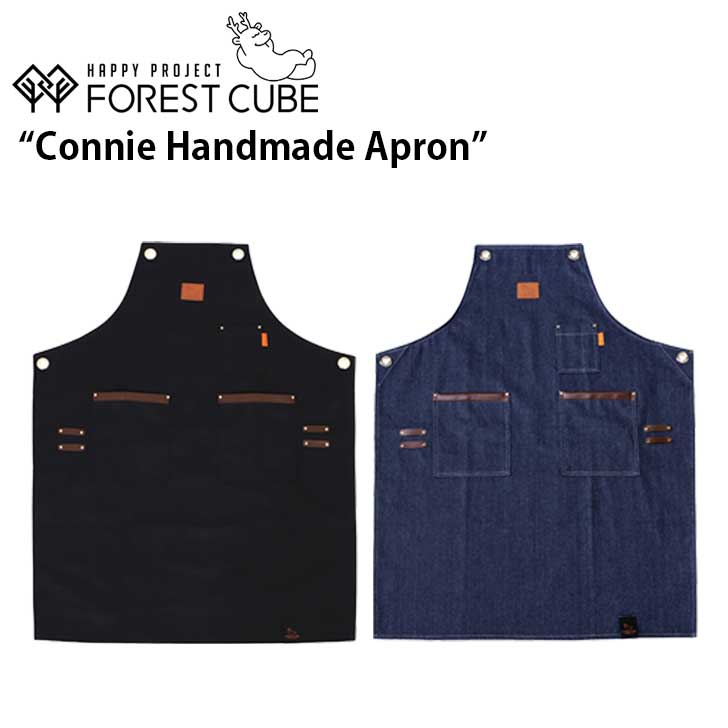 【即納/国内配送】フォレストキューブ エプロン 韓国 FOREST CUBE 正規販売店 Connie Handmade Apron コニー ハンドメイド エプロン Gray Denim P00000NK ウェア