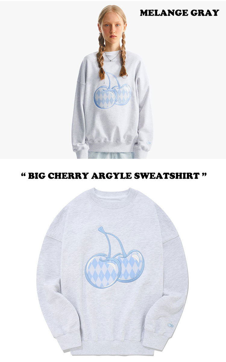 キルシー トレーナー KIRSH 正規販売店 BIG CHERRY ARGYLE SWEATSHIRT