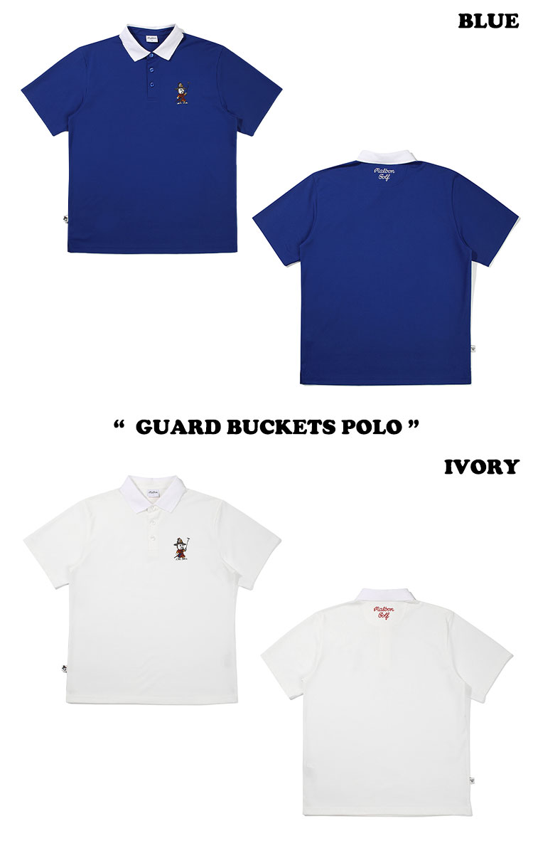 マルボンゴルフ ポロシャツ MALBON GOLF メンズ GUARD BUCKETS POLO ガード バケット ポロ IVORY アイボリー BLUE ブルー M3221PTS91IVY/BLU ウェア｜option｜02