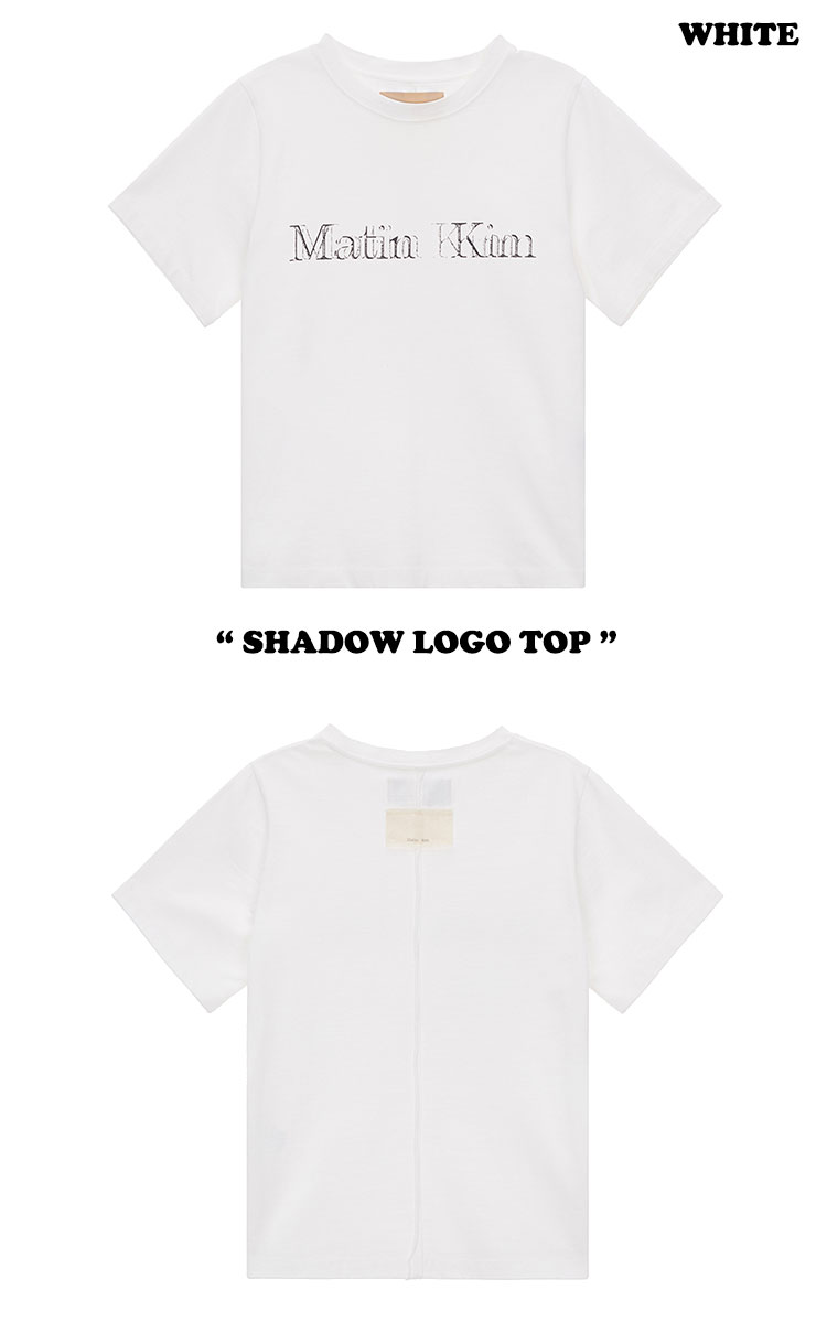 マーティンキム 半袖Tシャツ Matin Kim レディース SHADOW LOGO TOP