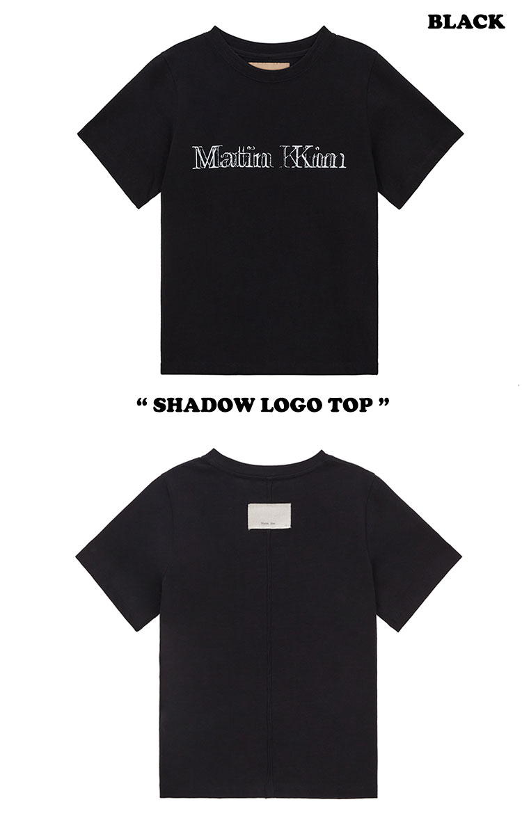 マーティンキム 半袖Tシャツ Matin Kim レディース SHADOW LOGO TOP