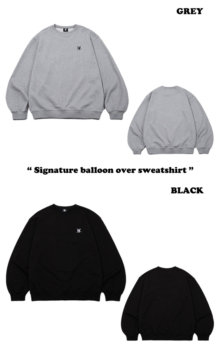 ウアロン トレーナー WOOALONG Signature balloon over sweatshirt 全4