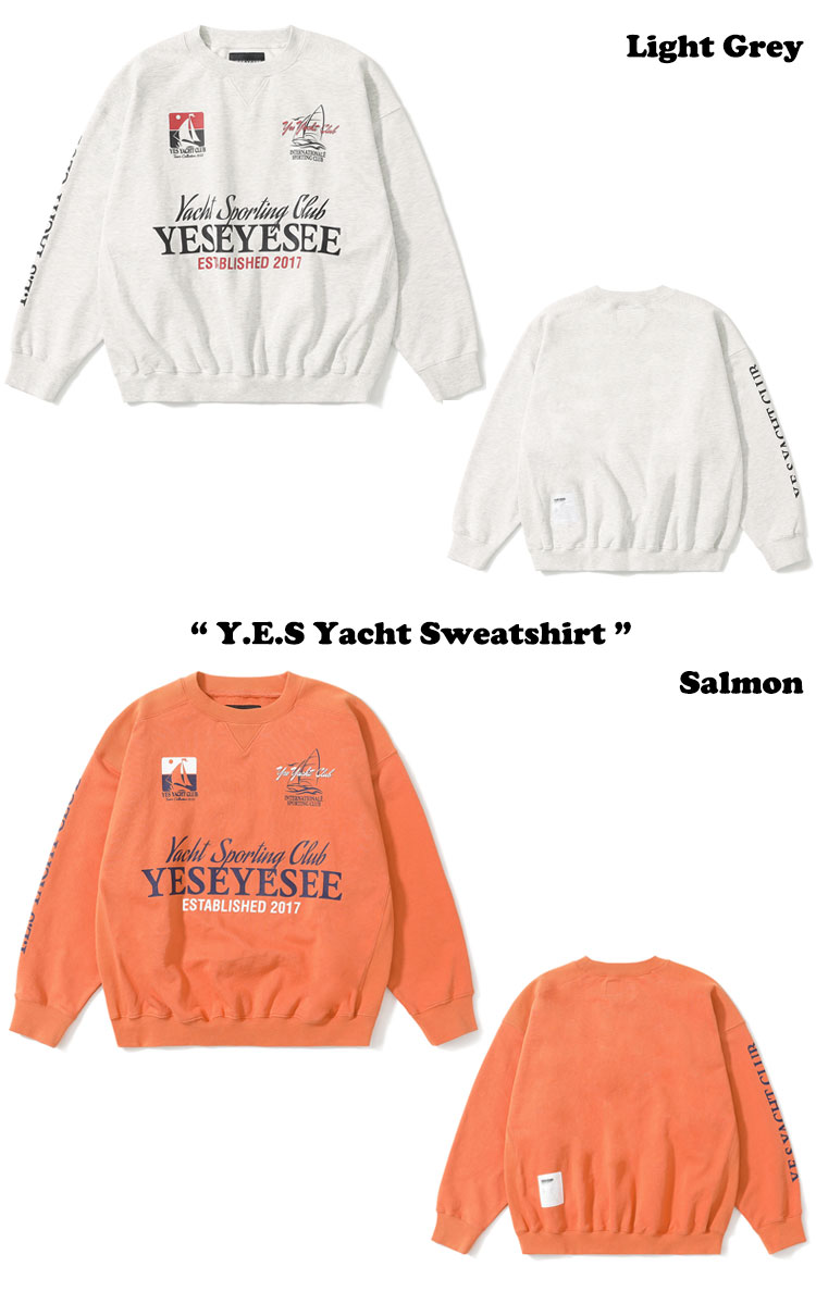 イェスアイシー トレーナー YESEYESEE Y.E.S Yacht Sweatshirt イェス ヨット スウェットシャツ 全4色 長袖  YES1068/YES1070 ウェア