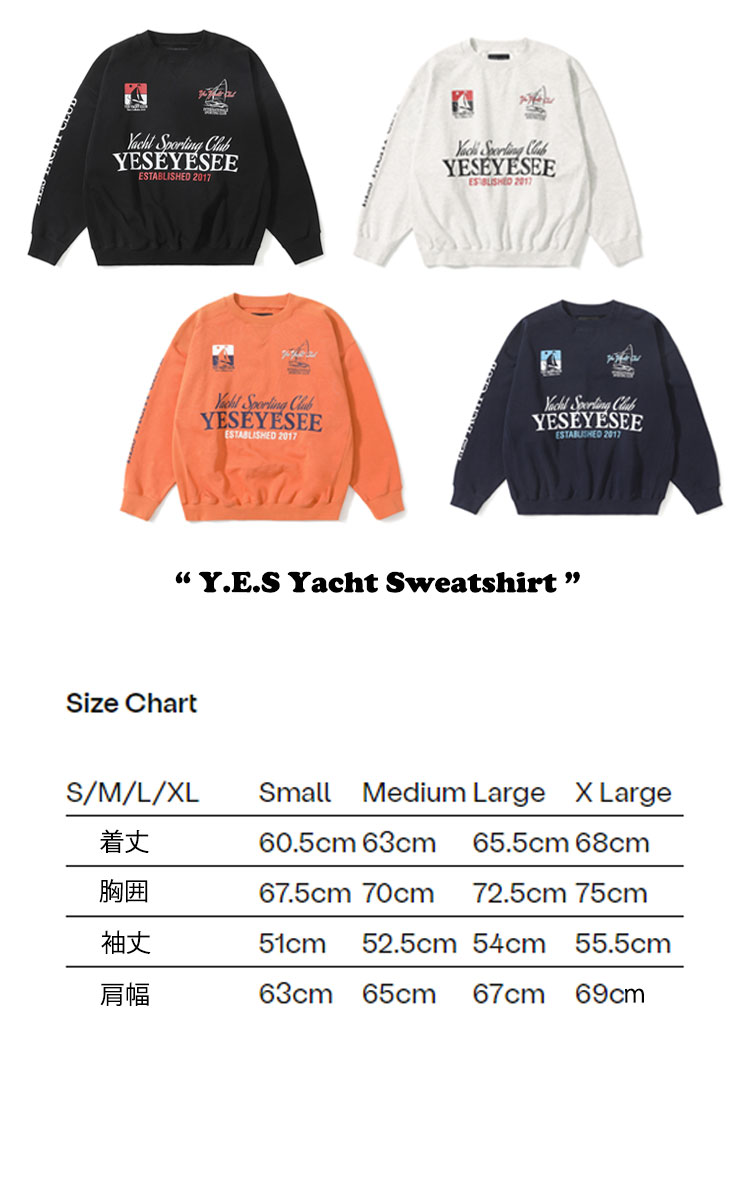 イェスアイシー トレーナー YESEYESEE Y.E.S Yacht Sweatshirt イェス ヨット スウェットシャツ 全4色 長袖 YES1068/YES1070 ウェア｜option｜05