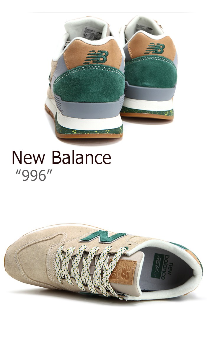 送料無料 New Balance 996 ベージュ グリーン ニューバランス