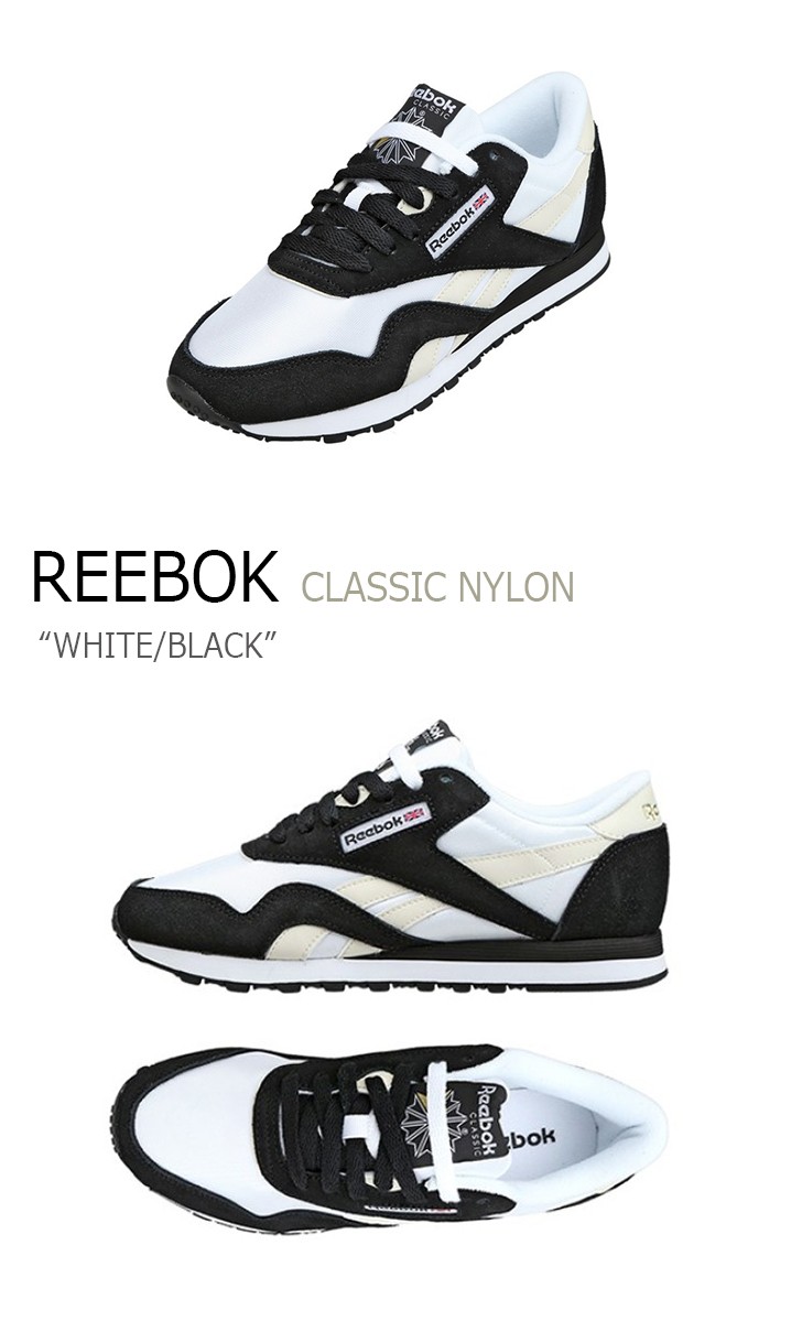 REEBOK CLASSIC NYLON モノクロ WHITE BLACK リーボック V68632 