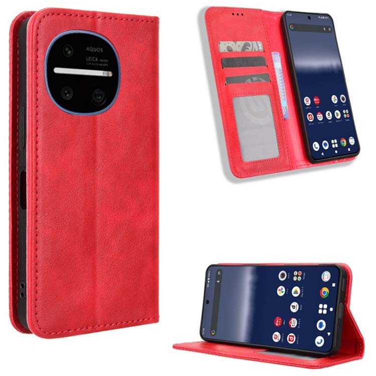  AQUOS R11 チェックライン手帳ケース