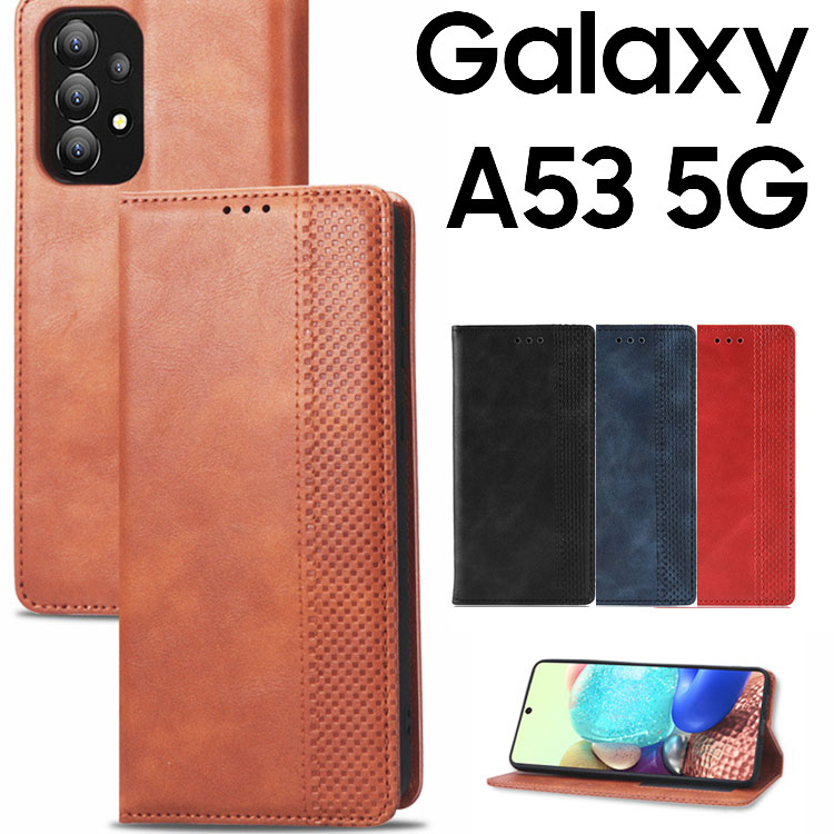 Galaxy A53 5G チェックライン手帳ケース