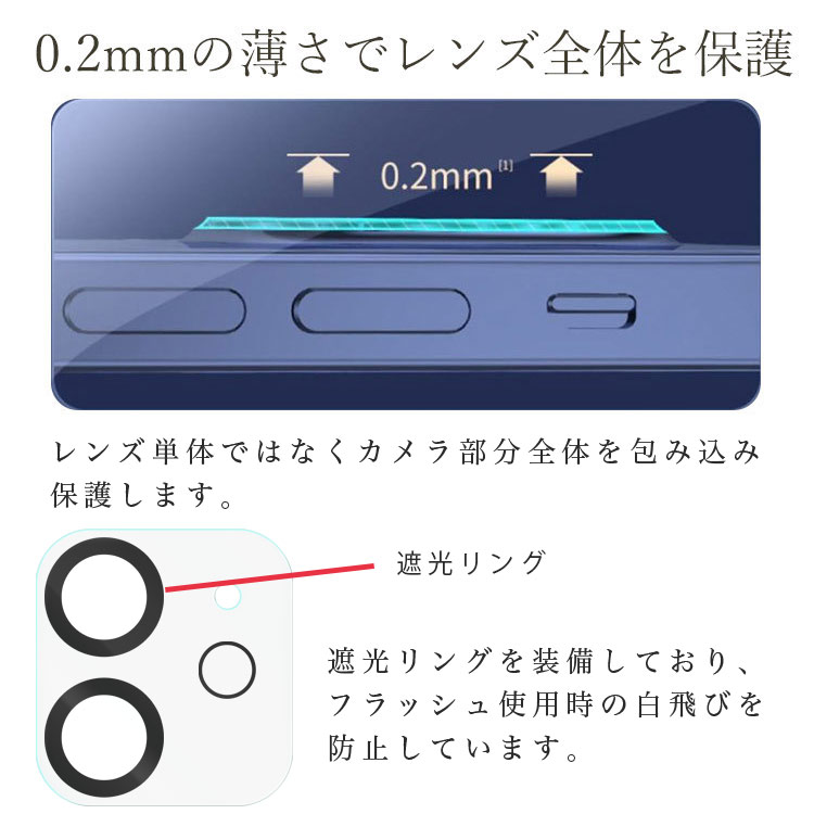 iPhone12 mini Pro Max カメラレンズ保護フィルム