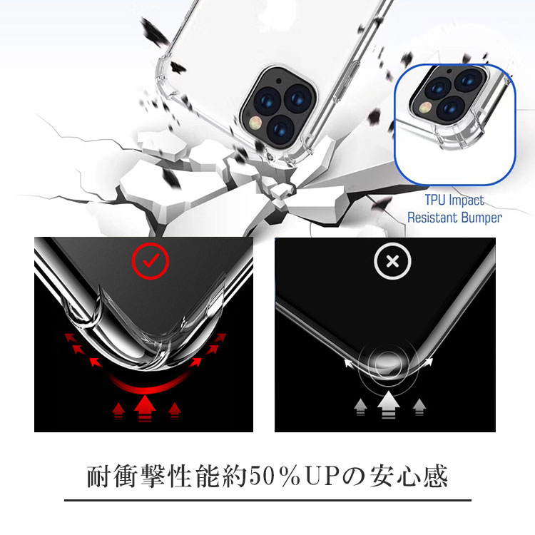 iPhone12 mini Pro Max 耐衝撃クリアソフトケース
