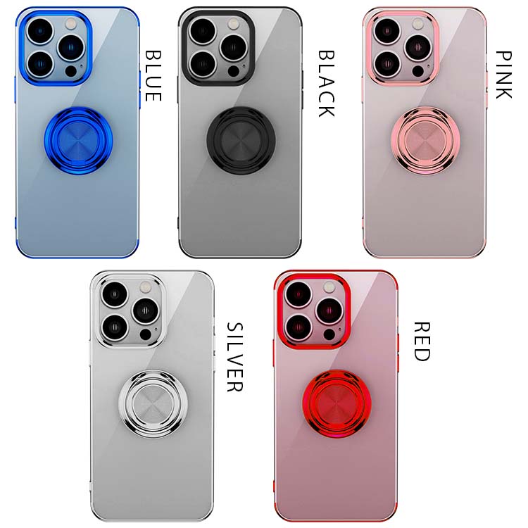 iPhone15 落下防止リング付きTPUケース PlusProProMax