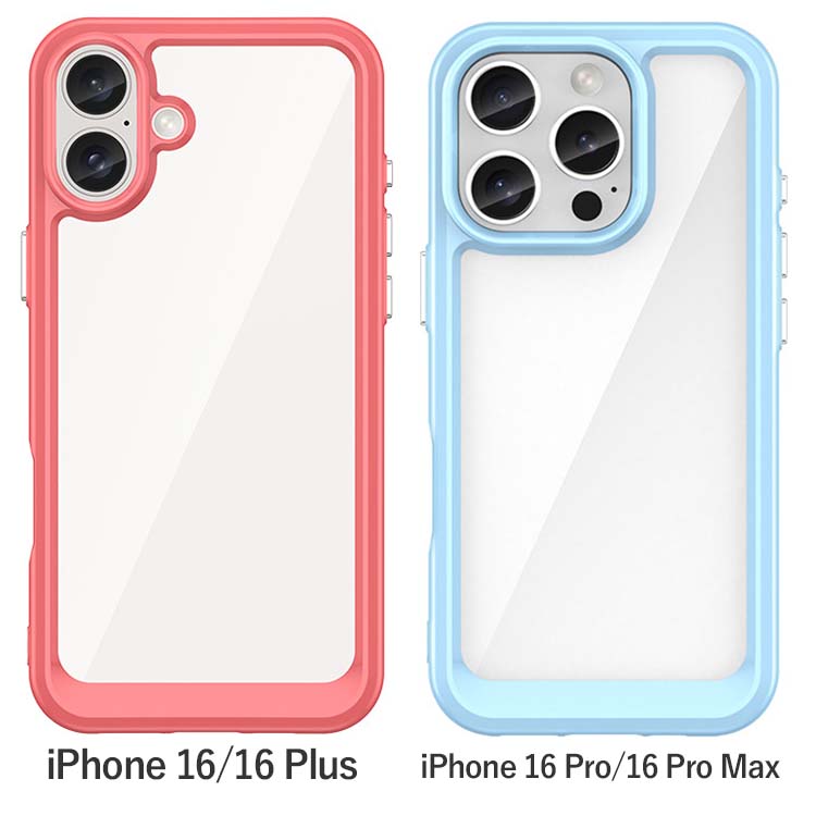 iPhone16 ケース Plus Pro Max 耐衝撃 ハイブリット ソフト 韓国