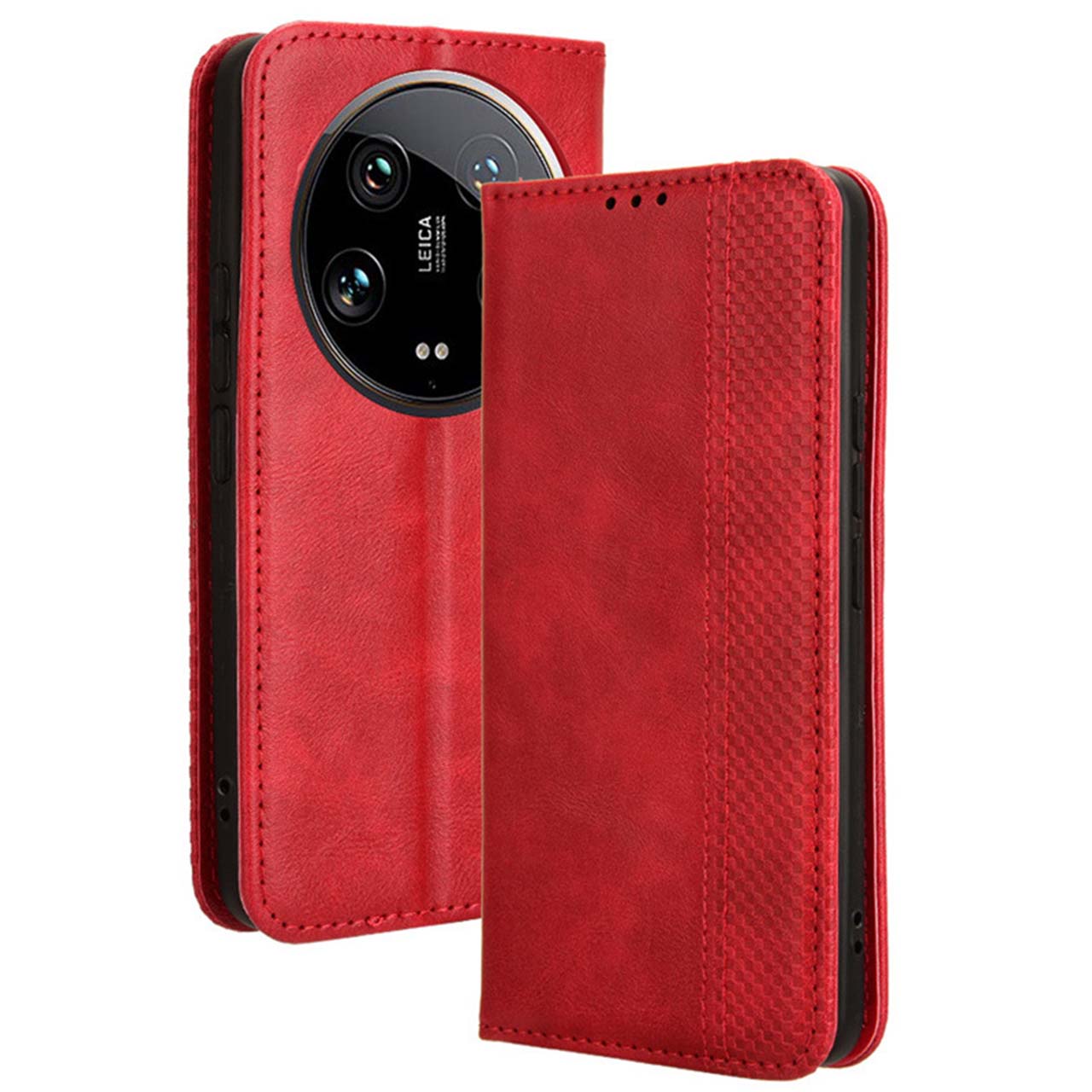 Xiaomi 14 Ultra ケース 手帳 xiaomi14ultra チェック柄 レトロ