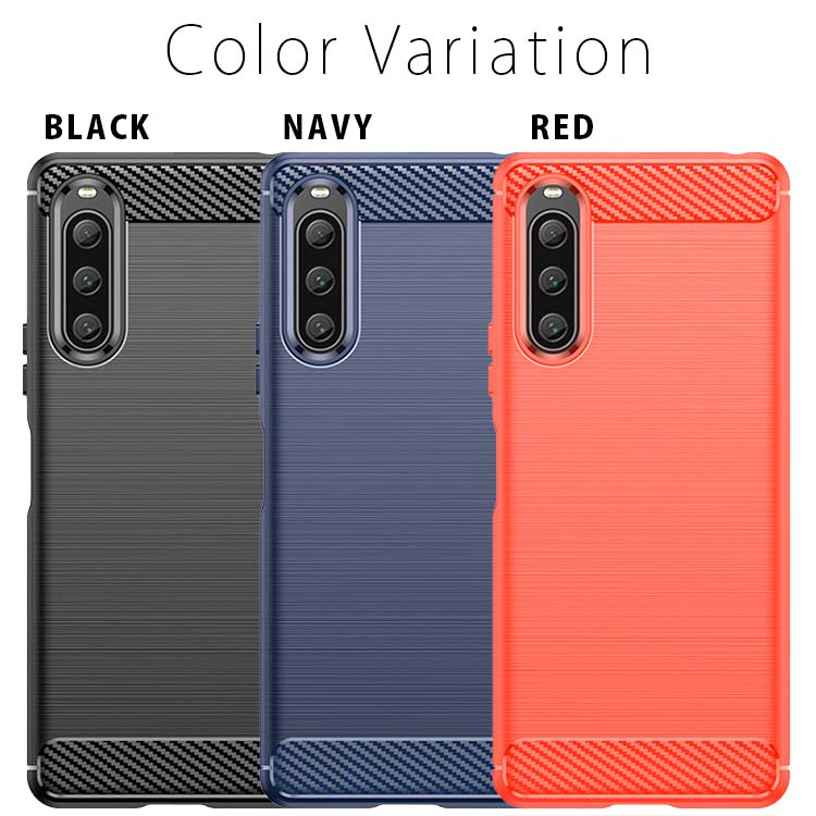 Xperia 10 V カーボン調TPUケース