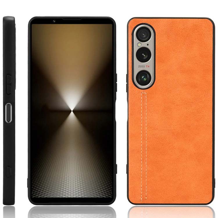  Xperia 1 VI 背面レザーTPUケース