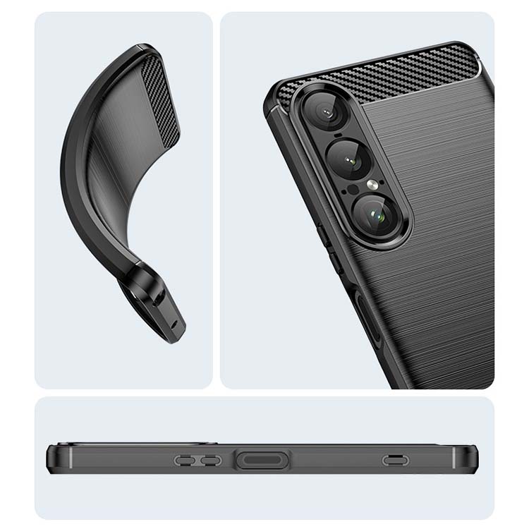  Xperia 1 VII カーボン調TPUケース