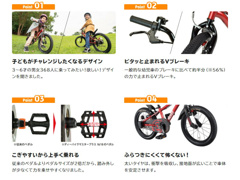 アイデス D-Bike Master プラス Honda 18インチ 自転車 バランスバイク キックバイク ides【ラッピング不可商品】【送料無料  : 45232560385b : ORANGE-BABY - 通販 - Yahoo!ショッピング