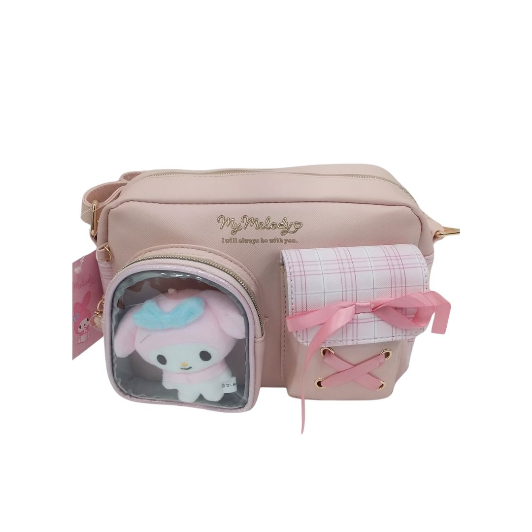 sanrio（サンリオ） ぬいぐるみ付 ショルダーバッグ 斜め掛け クロミ