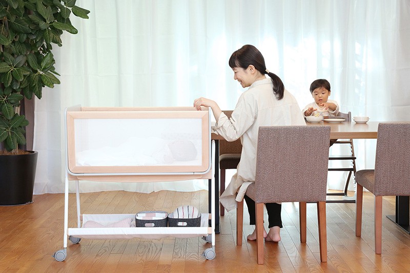 大和屋 リリワゴン2 ホワイト ヤマトヤ lili wagon Ⅱ リリワゴン2 レンタル簡易ベッド 大和屋 ベビーベッド yamatoya