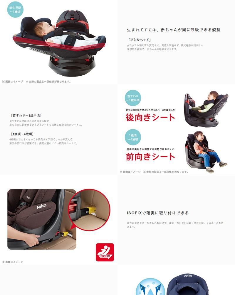 アップリカ ディアターン プラス ISOFIX AB ネイビー NV 新生児から