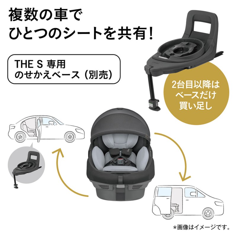 コンビ ホワイトレーベル THE S ISOFIX エッグショック ZC-720 グレー 