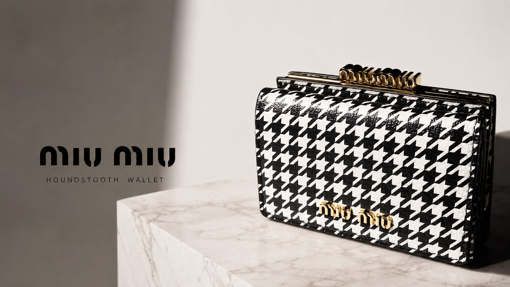 Miu Miu Houndstooth Wallet